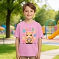 thumbnail image 2 of XEGLSBU Shirts for Girls Size 8 Kids Graphic Print Short Sleeve T Shirt Casual Crew Neck Tee for Girls Boys Youth Blend Top Pink Size 4-5 Years, 2 of 6