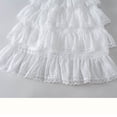 thumbnail image 6 of Miluxas Girls' Maxi Skirts Tiered Elastic Waist Long Flowy Swing Ruffle Pleated Casual Summer Skirts White 9-10 Years, 6 of 7