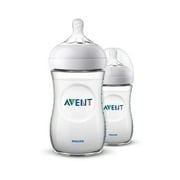 Philips AVENT Natural Baby Bottle, Clear, 9oz, 2pk, SCF013/27