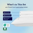 thumbnail image 4 of California Design Den 100% Cotton Twin Sheet Set - Soft Sateen, Deep Pocket White Striped Sheets, Durable Sheet & Pillowcase Sets - Striped White, 4 of 7
