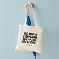thumbnail image 4 of CafePress - Buddha Quote The Mind Is Everything Tote Bag - Unisex Canvas Tote Bag, Beige, 1-Piece, 4 of 6