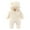 Beige, variant on Baby Sherpa Onesie Cute Bear Ears Hooded Front Zipper Teddy Fleece Jumpsuit Infants Newborn Snowsuit Romper 0-12M (3-6 Months, Navy)