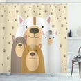 thumbnail image 1 of Ambesonne Bear Shower Curtain, Cartoon Family Portrait, 69"Wx75"L, Multicolor, 1 of 3