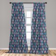 thumbnail image 5 of Ambesonne Mid Century Curtains, Colored Drop Shapes, Pair of 28"x84", Multicolor, 5 of 5