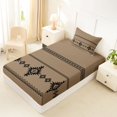 thumbnail image 5 of Castle Fairy Bohemian Tribal Aztec Twin Sheets 3pcs,Hippie Boho Bedding,Taupe Black,1 Flat Sheet, 1 Fitted Sheet and 1 Pillowcase, 5 of 7
