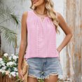 thumbnail image 1 of Soki Women's Tank Tops Loose Round Neck Ruched Sleeveless Tops Casual Basic Vest Shirts, 1 of 5