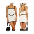 thumbnail image 6 of Coduop Women 2 Pieces Outfit Set,Sleeveless Irregular Sling Tank Top and Mini Skirt Two-Piece Suits, 6 of 7