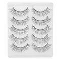 thumbnail image 1 of Fiber False Eyelashes 5 Pairs Natural Lightweight Makeup Lashes for Women Enhance Eye Charm Daily Wear, 1 of 2