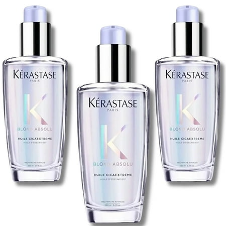 Kerastase Blond Absolu Huile Cicaextreme Shine Hair Care Oil 100ml 3 Pack