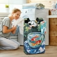 thumbnail image 5 of Yayeee Freestanding Laundry Hamper with Handle Collapsible Large Storage Basket for Clothes, Red Goldfish, 5 of 7