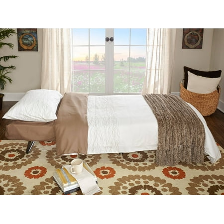 Roma Form - Linon Roma Folding Bed, Steel Frame and Mattress, Blue and White