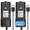 thumbnail image 1 of Batería Baofeng AR-5RM 3800 mAh con USB-C para radioaficionados, paquete de 2, 1 of 7