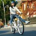 thumbnail image 2 of VIRIBUS 24" Women's Beach Cruiser Bike Adjustable Saddle & Handlebar White, 2 of 14