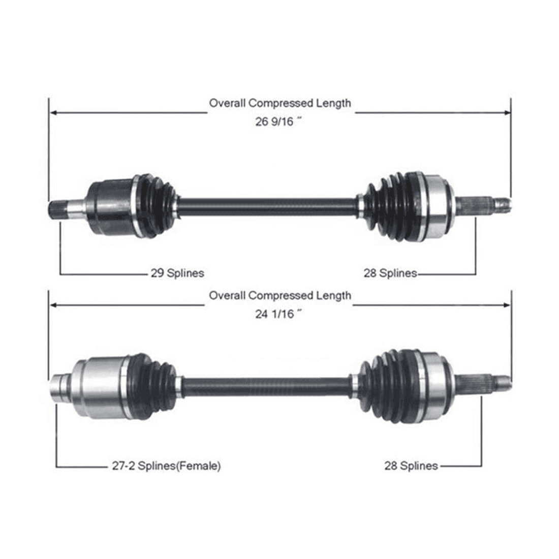 New Front CV Axle Shaft Assembly RH Passenger Side for Accord V6 3.5L Auto AT