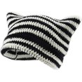 thumbnail image 1 of Women's Cat Beanie Crochet Hats with Ears Knitted Winter Warm Elastic Cap Slouchy for Girls Adults Kids, 1 of 5