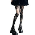 thumbnail image 1 of Fgnfyis Chaussettes d'Halloween pour Femmes Bas Résille Noirs Collants avec Design Ajouré Black1, 1 of 5
