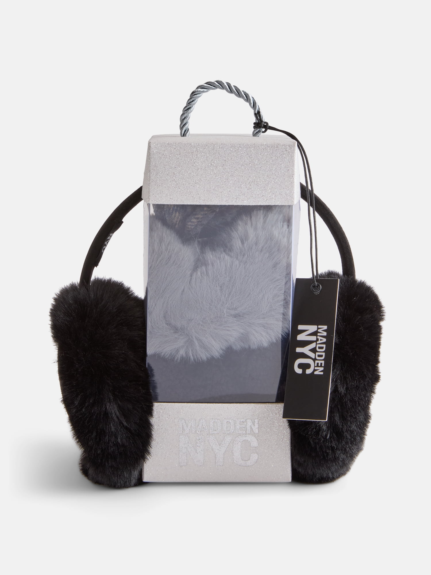 MNYC Women's Earmuff w/ Scrunchie Set Black Multi