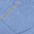 thumbnail image 4 of ZOYOEN Mens Cotton Henley Shirts with Pocket- Crewneck Fashion Long Sleeve Casual Fall Tops Blue Size XL, 4 of 7
