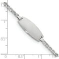 thumbnail image 3 of 14K White Gold Semi-Solid Oval Anchor Id Bracelet (7 X 8.5) Made In United States dcid145w-7, 3 of 5