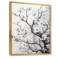 thumbnail image 2 of Designart "Grey White Tree Graphite I" Landscape Trees Floater Framed Wall Art Print, 2 of 7