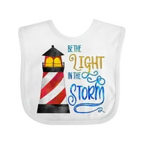 Inktastic Be the Light in the Storm Lighthouse Boys or Girls Baby Bib