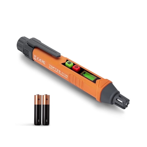 TOPTES PT199 Pen-Style Natural Gas Leak Detector, Handheld Gas Sniffer for Natural Gas, Propane, Methane, Butane and LPG, Sound and Visual Alarm, Home Gas Safety Detector