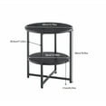 thumbnail image 5 of S-HOME Simple Design Black Side Table, 2-Tier Farmhouse Accent Table As Nightstand Or Plant Stand In Any Room, 5 of 6