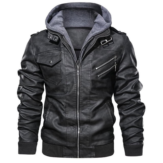 Chaqueta de motociclista de cuero sintético para hombre, chaqueta elegante, reflectante, retro, informal, de moda, para primavera y otoño