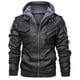 thumbnail image 1 of Chaqueta de motociclista de cuero sintético para hombre, chaqueta elegante, reflectante, retro, informal, de moda, para primavera y otoño, 1 of 5