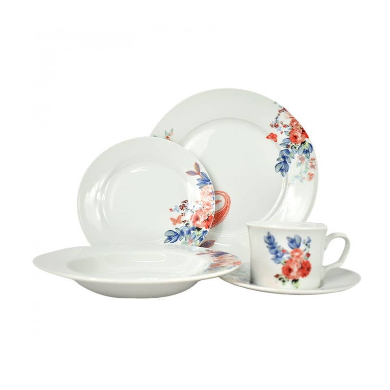 Vajilla de Porcelana 20 Pz Blanco Ánfora Lupita Ánfora - Main Image