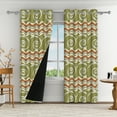 thumbnail image 3 of Aofoto Blackout Curtains Wave Line Embossed Grommet Curtains for Living Room/Bedroom,2 Panels,Green,52x84 inches, 3 of 5