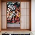 thumbnail image 1 of Cortina de puerta semiopaca con patrón de patchwork de dos piezas de Lady Death, cortinas opacas decorativas para dormitorio, sala de estar, decoración de habitación de niños, 34 x 56 pulgadas,, 1 of 7