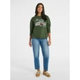thumbnail image 2 of Time and Tru Women's Bronco Wonderland Graphic Sweatshirt with Long Sleeves, Sizes XS-XXXL, 2 of 5