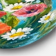 thumbnail image 3 of Designart 'Still Life Of Colorful Wildflowers With Leaves I' Traditional Circle Metal Wall Art 29x29 - Disc of 29, 3 of 5