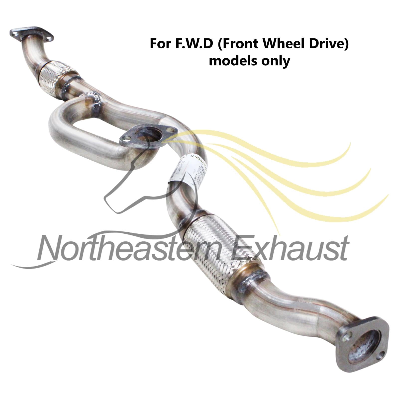 Northeastern Exhaust Y Pipe Fits 2005-2008 Hyundai Tucson 2.7L & 2005-2010 Kia Sportage 2.7L FWD Models Only - Direct Fit | Stainless Steel
