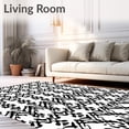 thumbnail image 2 of ODIKA 6'x9' Machine Washable Non-Slip Area Rug, Dynamic with Interlocking Details High Traffic Rug, Black, 534043, 2 of 7