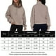 thumbnail image 2 of Sudadera Ropa de otoño con cuello alto y media cremallera para mujer, traje diario de color sólido (gris claro L) Ygjytge Gris claro T L para Mujer, 2 of 6