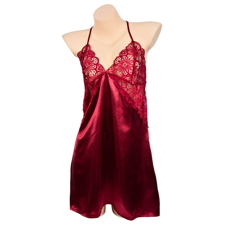 XXLvision Women's Plus Size Lingerie 2-Piece Set Lace Sexy Babydoll  Sleepwear Nightwear