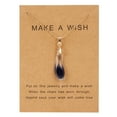 thumbnail image 1 of WREESH Paper Card Pendant Stone Water Drop Opal Paper Card Necklace Clavicle Chain, 1 of 1