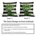 thumbnail image 6 of St Patricks Day Pillow Covers 18x18 Set of 2 Spring Green Vases Lucky Clover Black Stripes Decorative Throw Pillow Cases Outdoor Farmhouse Decoration for Sofa Couch Bed, 6 of 6