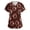 Coffee #081, variant on Halloween Scrub Tops for Women Candy Castle Graphic V-Neck Horror Scrub Shirts Bat Print Short Sleeve Medical Uniforms with Pockets M