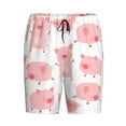 thumbnail image 4 of Gaeub Kawaii Pigs Printed Men's Short Pajama Pants, Lightweight Lounge & Sleep Bottoms Keep You Cool - Small, 4 of 9