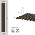 thumbnail image 3 of MG-1504 Gilded Peaks Mahogany 94.5 in x 9.45 in Polystyrene Wood Slat Walls (62 Sq.ft / Pack) - 10 Pieces, 3 of 5