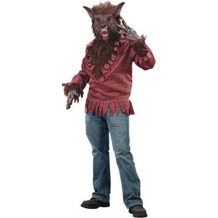 Brown Werewolf Adult Halloween Dress Up / Role Play Costume, Size: Up to 200 lbs - One