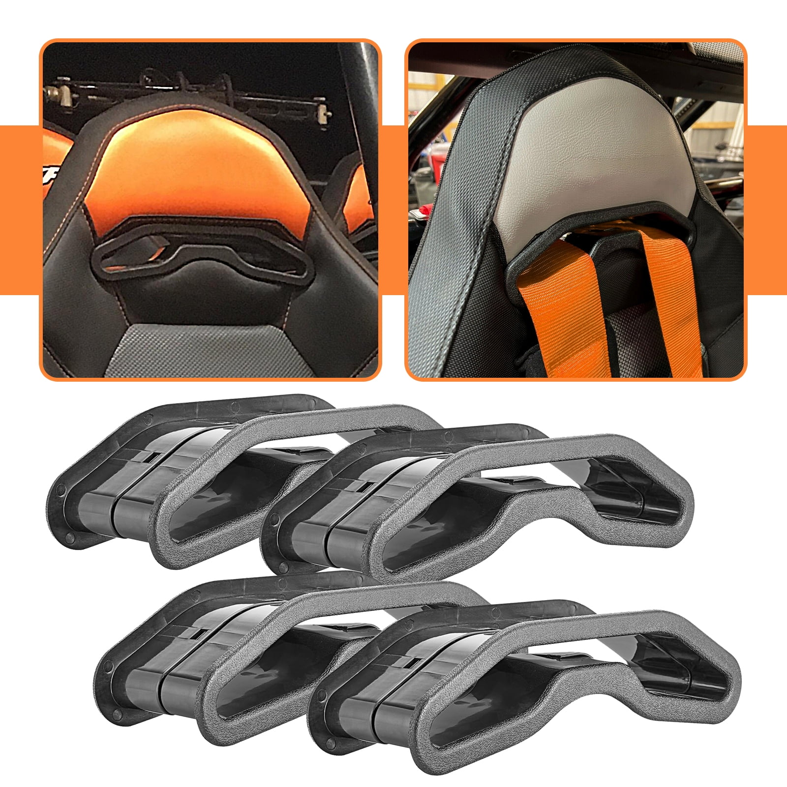 WEISEN 4 Pairs Seat Belt Harness Pass Through Bezels Insert Fit