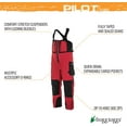 thumbnail image 2 of frogg toggs Men's Waterproof Pilot Guide Bibs Red/Black MEDIUM, 2 of 8