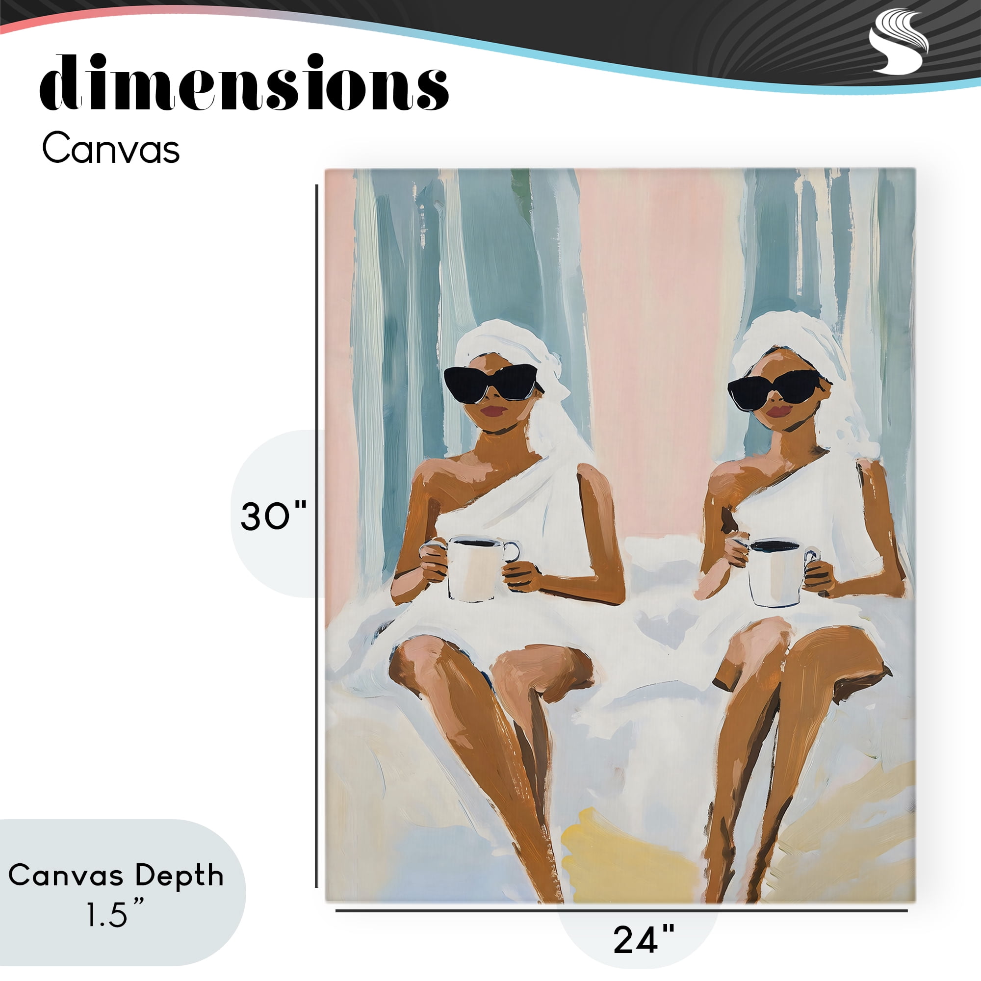 Stupell Industries Girls Spa Day with Coffee Canvas Wall Art, design by The Prints Vibe