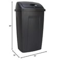 thumbnail image 4 of Alcxsopfd 13 Gallon Plastic Swing Top Kitchen Garbage Can - Removable Lid - Black, 4 of 4