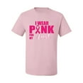 thumbnail image 2 of WIld Bobby Breast Cancer Awareness I Wear Pink for My Aunt Unisex Tee, Light Pink, 4X-Large, 2 of 6