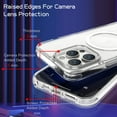 thumbnail image 3 of Dteck for iPhone 14 Pro Max 6.7 Inch Clear Magnetic Case, Slim Lightweight Transparent Case MagSafe Wireless Charging Raised Edges Camera Lens Protection Shockproof Cover for iPhone 14 Pro Max,Clear, 3 of 5